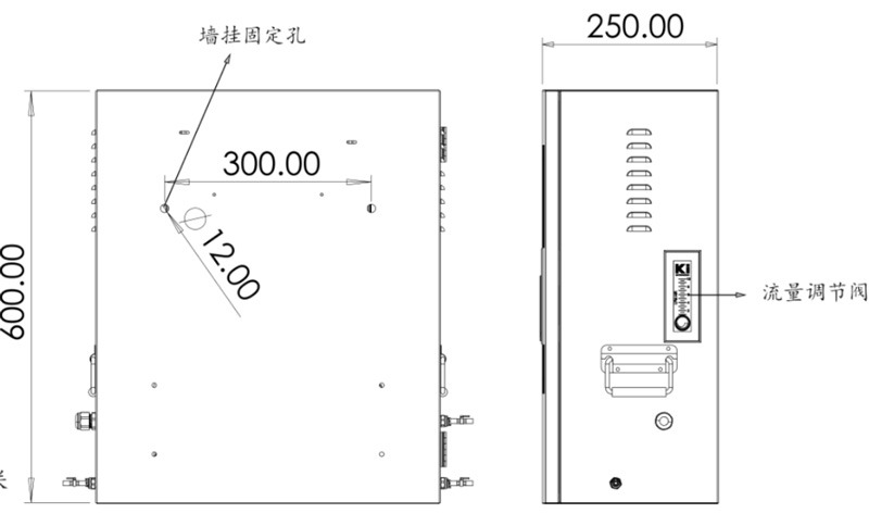 二次供水水質監(jiān)測微系統側視圖